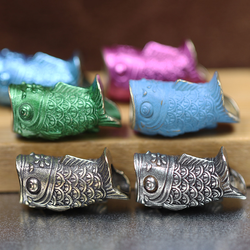 Paracord Survival Bracelet - Koinobori Brass Knife Beads Carp Koi