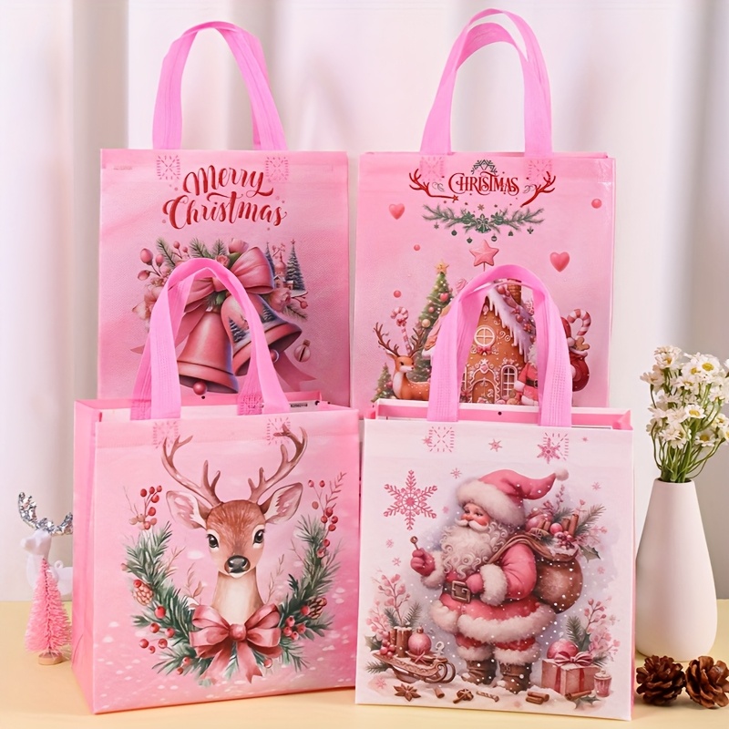 4/8pcs Pink Christmas Tote Bag - огляд і ціна Elk Bugle Call