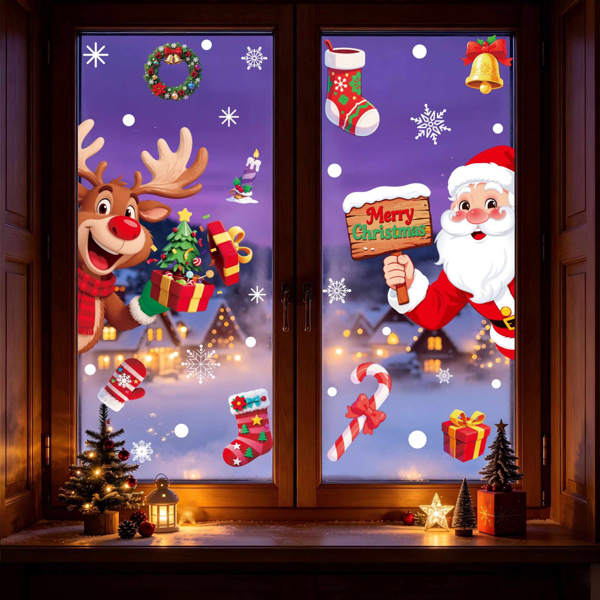 Christmas Static Glass Sticker - огляд і ціна Elk Bugle Call