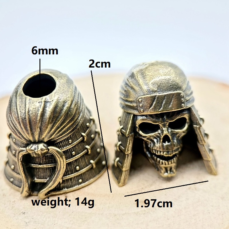 Ninja Skull Head Brass Knife B - огляд і ціна Paracord Survival Bracelet