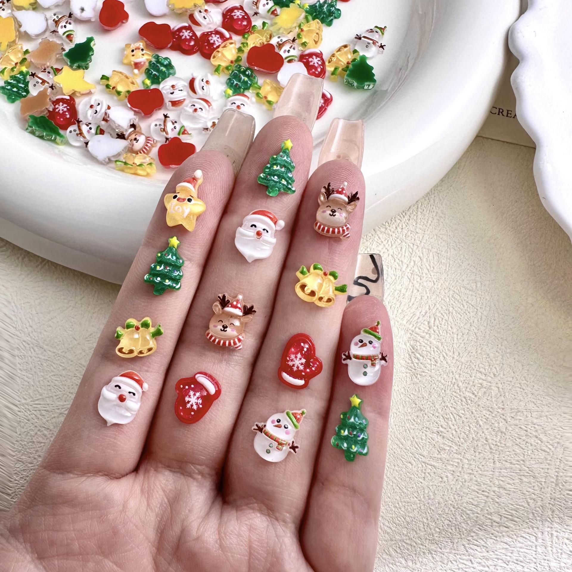 10Pcs Christmas Cartoon Nails  - огляд і ціна Elk Bugle Call